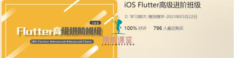 iOS-Flutter高级进阶班价值3680元