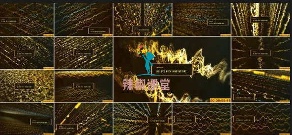 Audio Spectrum Music AE模板音频均衡器音乐频谱脉动声波背景动态动画