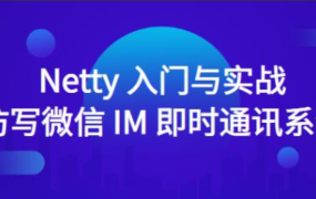 Netty入门与实战：仿写微信 IM 即时通讯系统