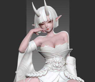 zbrush和服二次元角色案例教学