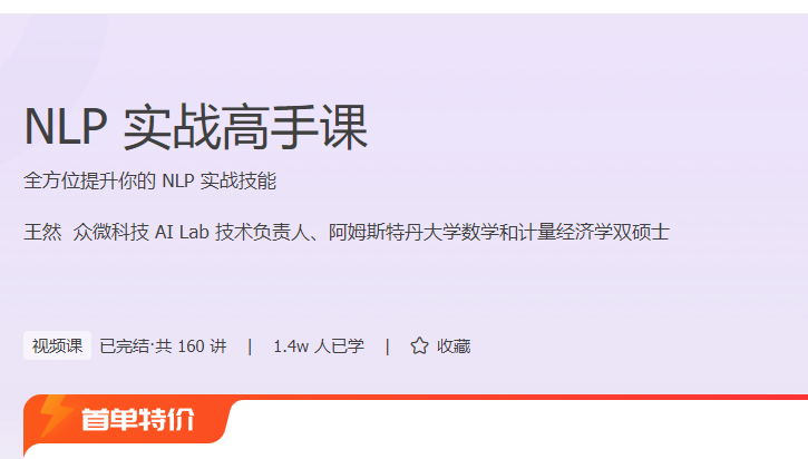 NLP实战高手课